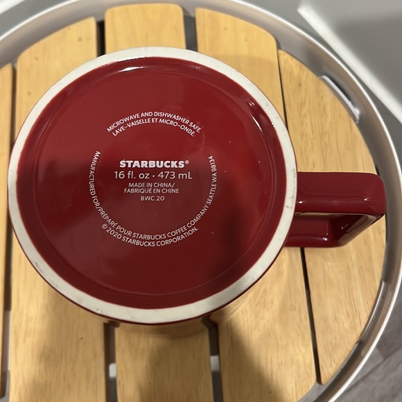 ❤️ Starbucks 2021 Valentine's Day Red Mug Pink Heart 16 oz - Picture 3 of 6
